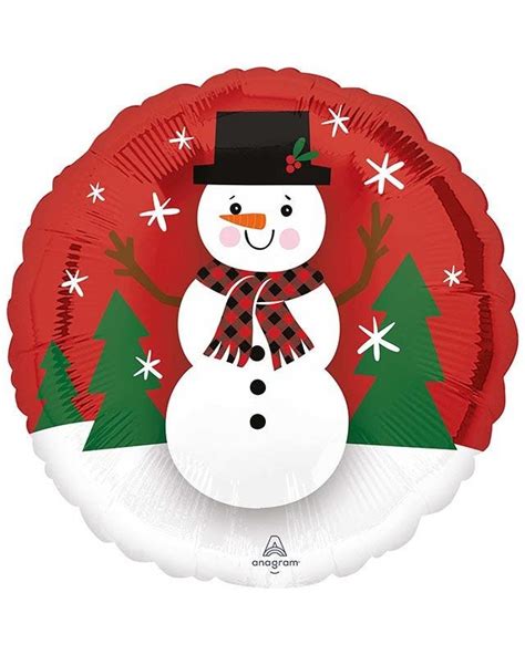 Smiley Snowman Christmas Balloon Foil Party Delights