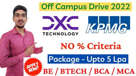 DXC Technology Recruitment 2022 KPMG Off Campus Drive Freshers