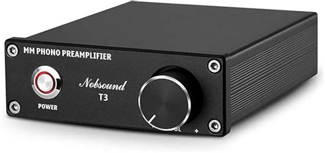 Amazon.co.jp: Nobsound T3 MM フォノプリアンプ レコードプレーヤー プリアンプ HiFi ターンテーブル アンプ ...