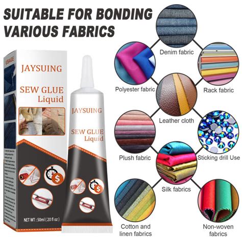 Deyln New 50ml Liquid Fabric Glue Instant Glue For Fabric And Sewing Ultra Stick Cloth Glue