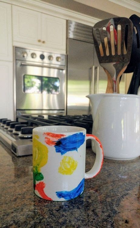 How To Bake A Painted Mug Coffee Mug Crafts Kids Painting Crafts