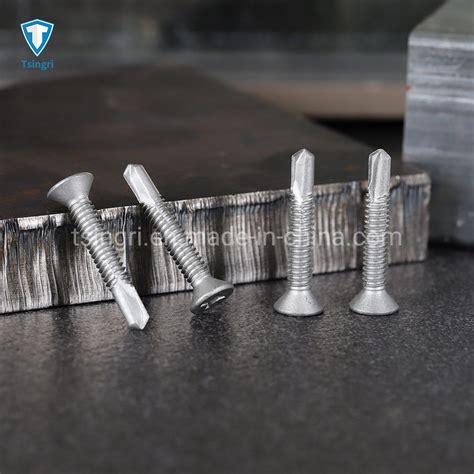 Tgr Tsingri Cross Recessed Phillips Flat Head Countersunk Self Drilling Roofing Stitching Screws