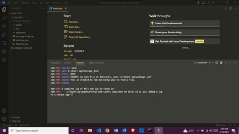 Reactjs React Js Npm Err Enoent Enoent No Such File Or Directory