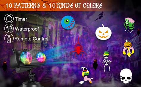 Halloween Christmas Projector Lights COOLWUFAN Upgrade Waterproof