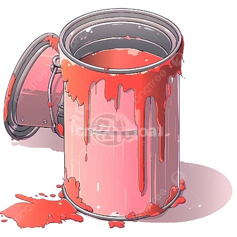 Lata Aberta Com Tinta De Parede Vermelha Png Vermelho Pintar Posso