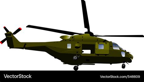 Army Helicopter Royalty Free Vector Image VectorStock