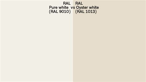 Ral Pure White Vs Oyster White Side By Side Comparison