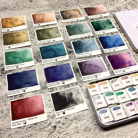 Watercolor Paint Set Handmade Granulation In Etsy