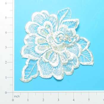 Venice Lace Floral Applique Ivory