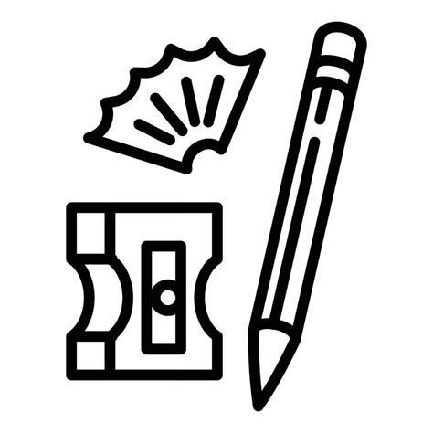 Pencil Sharpener Icon Outline Style 14383621 Vector Art At Vecteezy