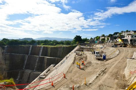 Obras de mitigación en cárcava de Santa Lucía con un 90 de avance