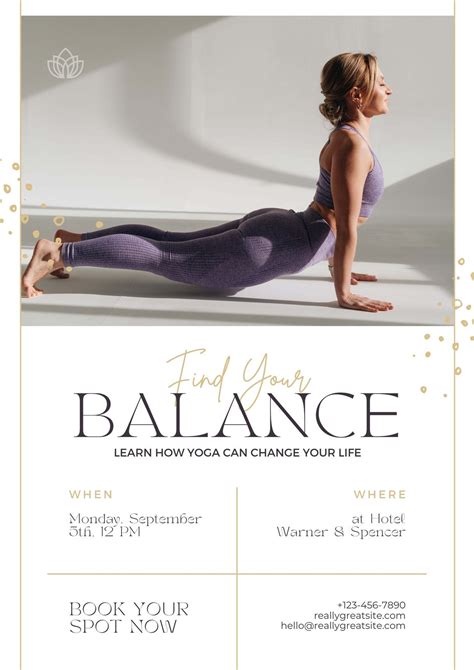 Yoga Flyer Beach Yoga Flyer Template