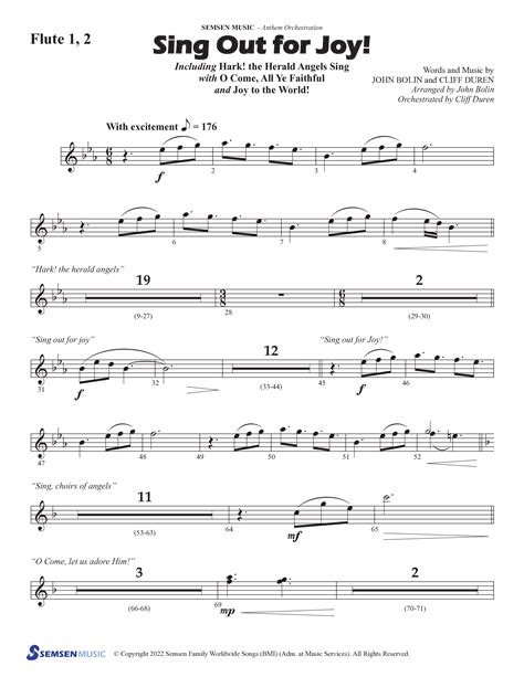 Sing Out For Joy Choral Anthem Satb Flute Sheet Music Pdf Semsen