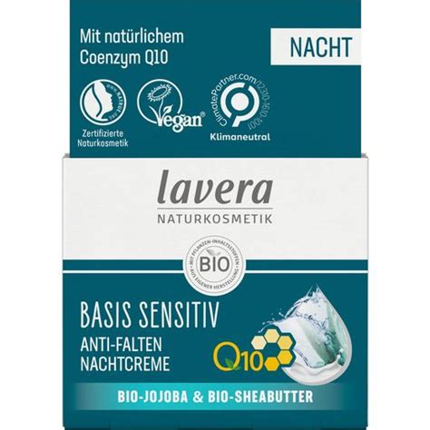 Lavera Crème de Nuit Anti Rides Q10 basis sensitiv 50 ml Boutique