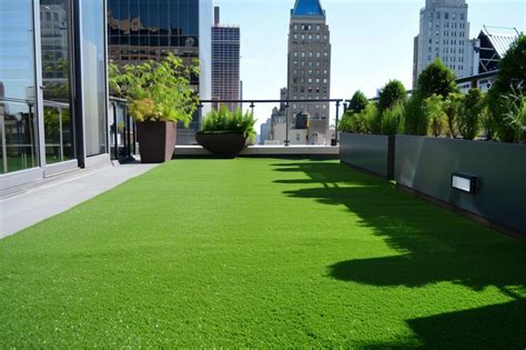 Premium Photo Artificial Turf On A Residential Rooftop Terrace