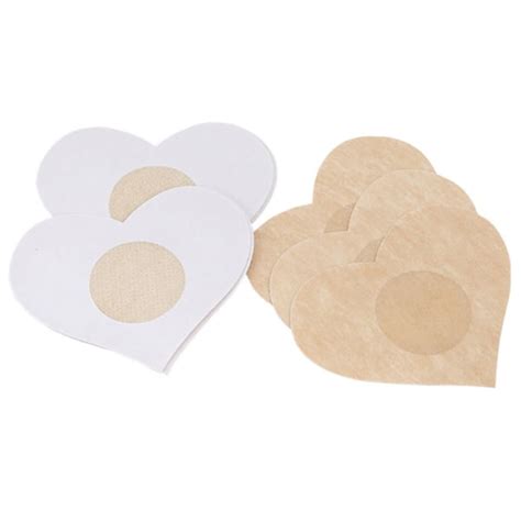 Sj Lvh Ftande Eleganta Nipple Covers Par Beige Blomma A Beige