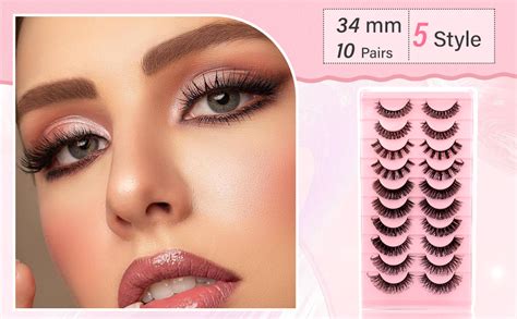 Falsche Wimpern Nat Rlich Russian Strip Eyelashes Wiederverwendba Cat