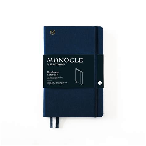 Notebook B Monocle Hardcover Numbered Pages Navy Dotted