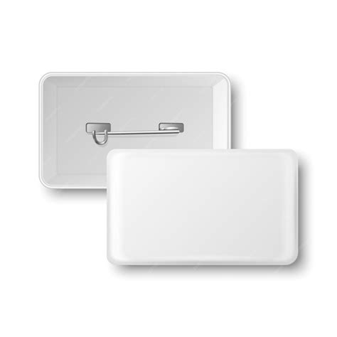 Premium Vector Vector 3d Realistic Rectangular White Metal Plastic