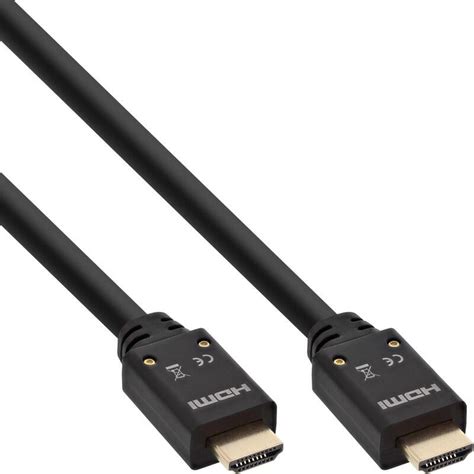 C Ble HDMI Actif En Ligne Avec Ethernet 4k2k M M Noir Contacts Dor