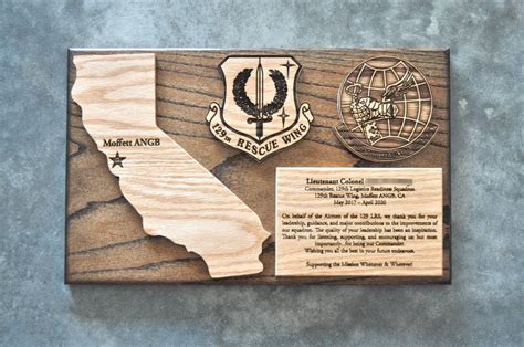 Handmade Wood Military Going Away Plaque Etsy