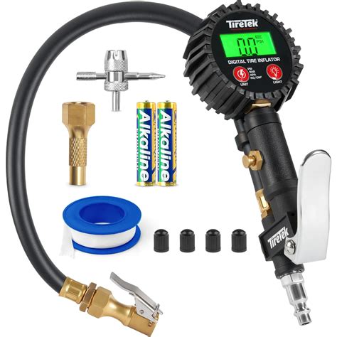 Tiretek Digital Tire Inflator With Pressure Gauge 250 Psi Heavy