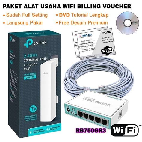 Promo Paket Alat Usaha Wifi RT RW NET Sistem Voucher Hotspot Billing