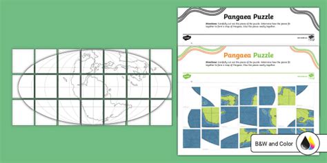 Pangaea Printable Puzzle Teacher Made Twinkl