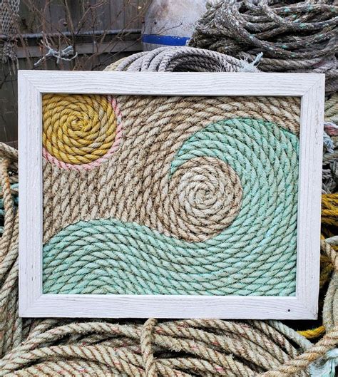 Reclaimed Rope Art Ocean Trash Art Rope Art Rope Decor Diy Trash Art