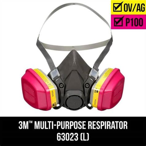 3M OV AG P100 Professional Multi Purpose Respirator In Black With Drop