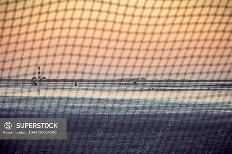 View To A Goal Net Westerhever Lighthouse Sankt Peter Ording