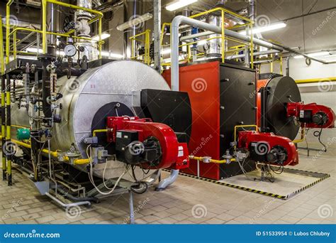 Gas Boilers In Gas Boiler Room Stock Photo Image Of Boiler Plastic