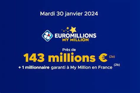 Résultat Euromillions FDJ le tirage du mardi 30 janvier 2024 EN LIGNE