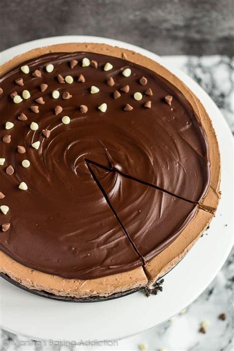 No Bake Double Chocolate Cheesecake Recipe Chocolate Cheesecake