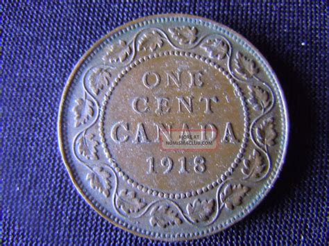 1918 Canada Large One Cent Coin Canadian Penny D71
