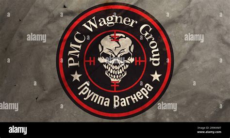 Flag Wagner Group, flag Wagner Private Military Company, fabric flag PMC Wagner, 3D work and 3D ...