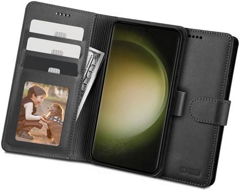 Futerał Wallet Do Samsung Galaxy S23 Ultra Czarny Etui na telefon