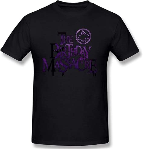 The Birthday Massacre Shirt For Men Black Short Sleeve Cotton Tees Top Uk Clothing