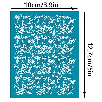 Shop Olycraft Clay Stencils Leaf Pattern Non Adhesive Silk Screen