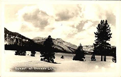 Sunset At Donner Lake Truckee California Ca Original Antique Postcard At Amazons Entertainment