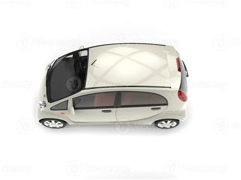 Beige modern compact car - top side view 31194342 Stock Photo at Vecteezy