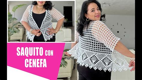 CÓMO TEJER UN SAQUITO O CARDIGAN CON CENEFA MUY ELEGANTE Y FÁCIL