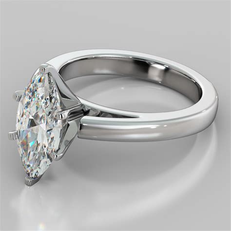 Agape Marquise Cut Cathedral Style Engagement Ring