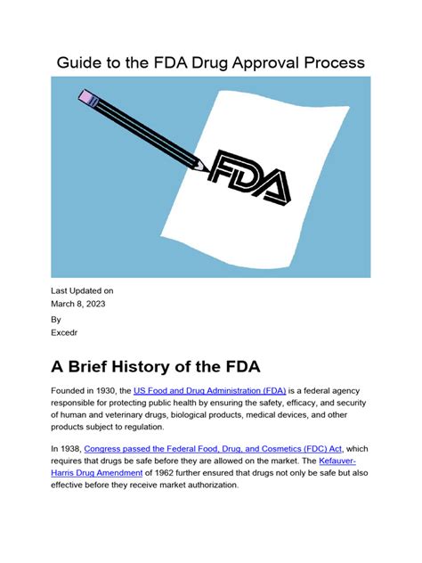 Guide To The Fda Drug Approval Process Pdf