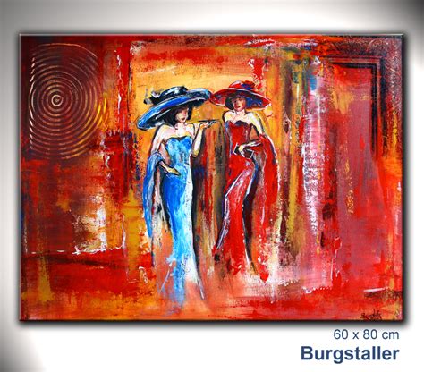 Burgstaller Gem Lde Original Bild Kunst Malerei Acrylbild Modern Frauen