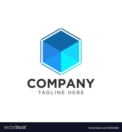 Cube Logo Design Template Royalty Free Vector Image