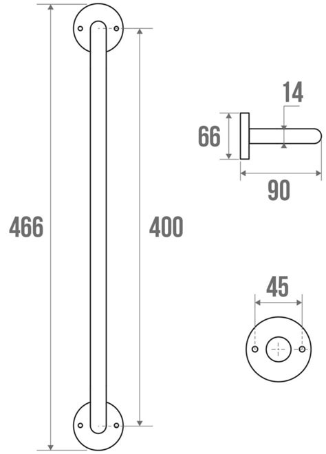 Pellet Porte Serviettes Barre Fixe Longueur Cm Acier Chrom