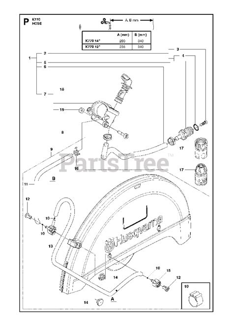 Husqvarna K 770 Husqvarna Cut Off Saw 2017 11 Hose Parts Lookup With Diagrams Partstree