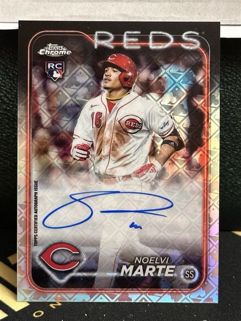 2024 Topps Chrome Logofractor Edition Noelvi Marte Rookie Autographs