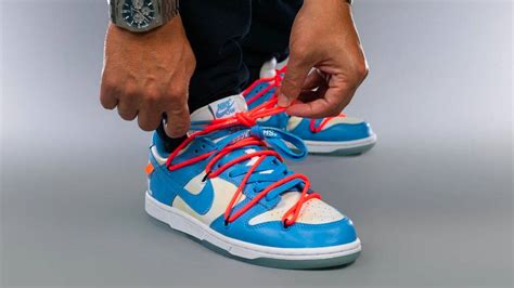 An On Foot Look At The Futura X Off White X Nike SB Dunk Low UNC